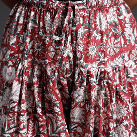  Sanganeri Block Printed Cotton Elasticated Salwar Online at iTokri.com