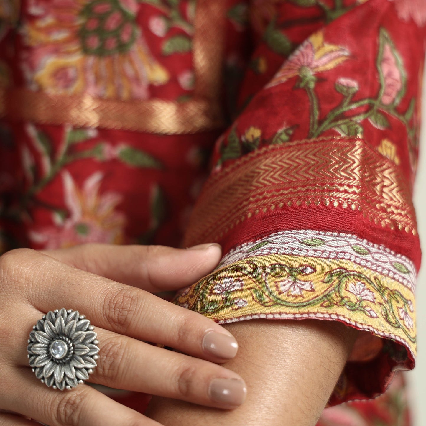 Sanganeri Kurta with Palazzo & Dupatta Set