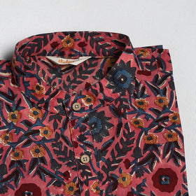 Sanganeri cotton long kurta for men 12 - handcrafted