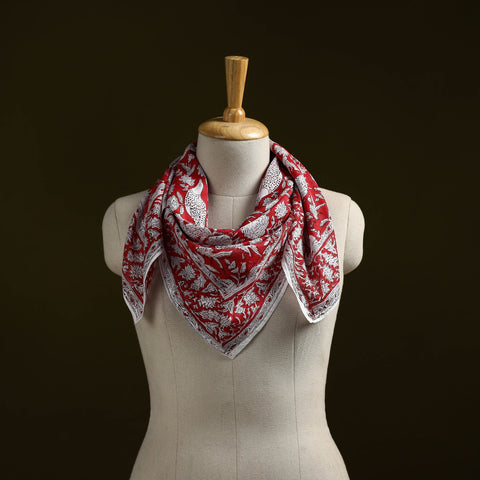 Sanganeri cotton scarf 09 - handcrafted