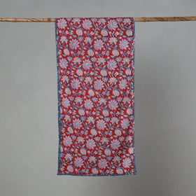  Red Sanganeri Block Print Cotton Stole 
