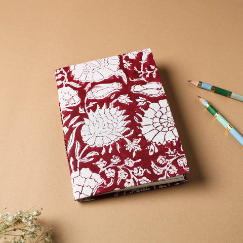 Sanganeri Fabric Cover Handmade Paper Notebook