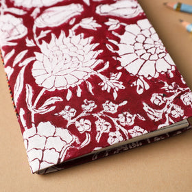 Sanganeri Fabric Cover Handmade Paper Notebook