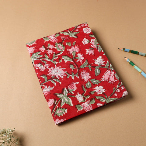 Sanganeri Fabric Cover Handmade Paper Notebook