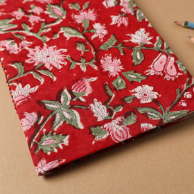 Sanganeri Fabric Cover Handmade Paper Notebook