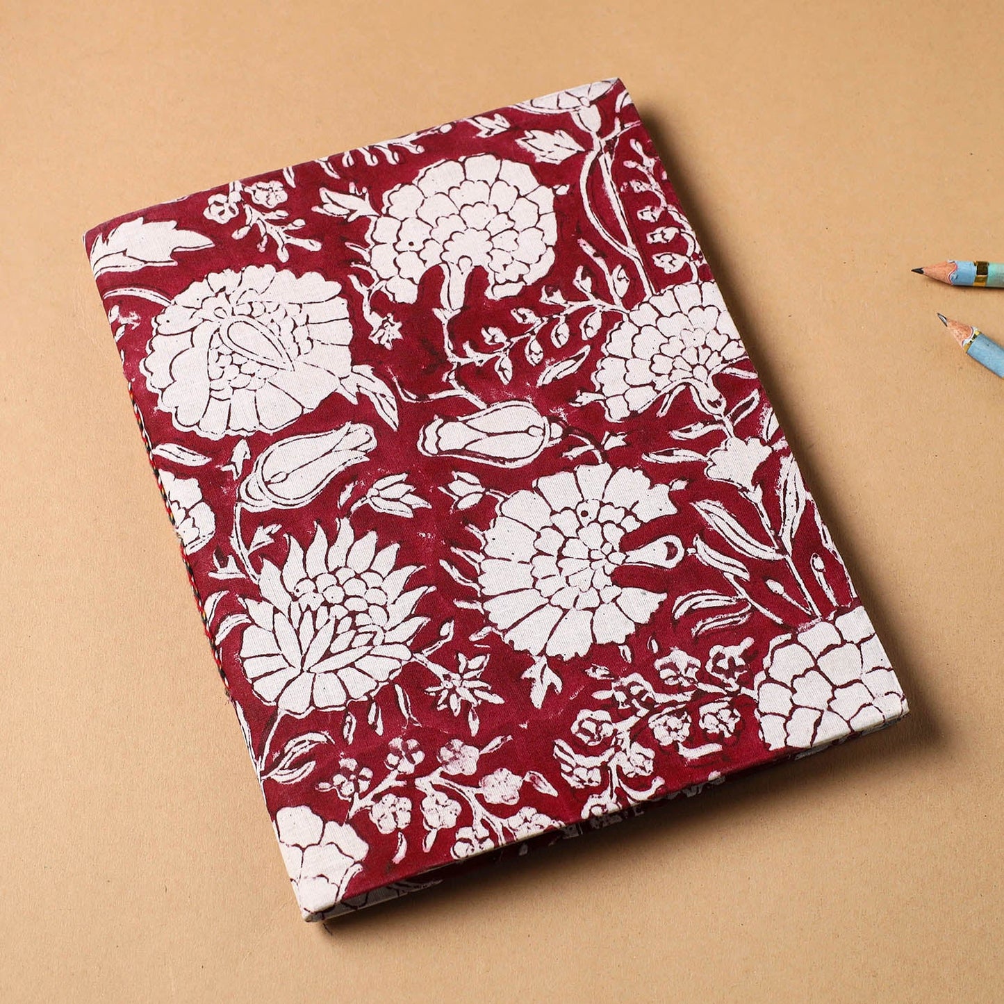 Sanganeri Fabric Cover Handmade Paper Notebook