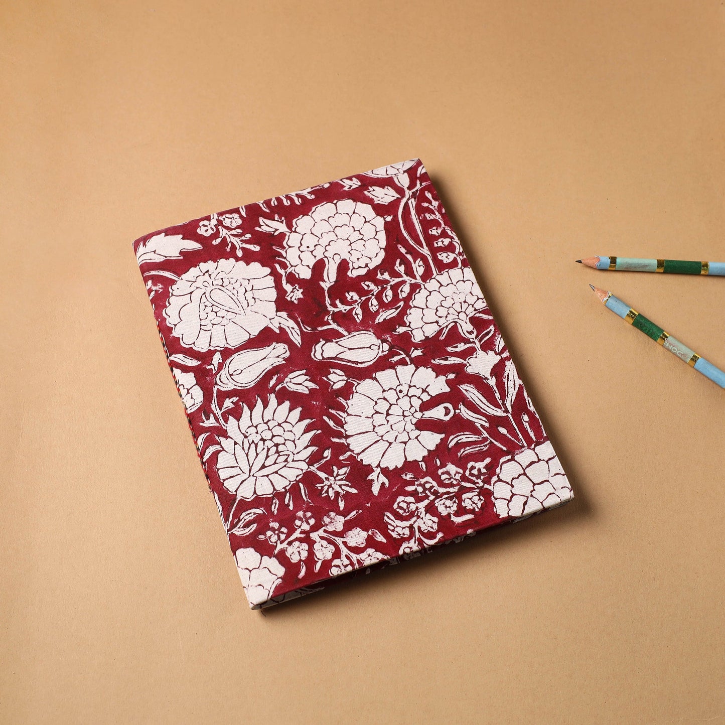 Sanganeri Fabric Cover Handmade Paper Notebook
