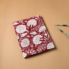 Sanganeri Fabric Cover Handmade Paper Notebook