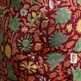 Red - sanganeri hand block print apron with pocket 25