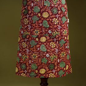 Red - sanganeri hand block print apron with pocket 25