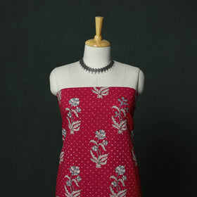 Sanganeri hand block print cotton 2pc unstitched dress