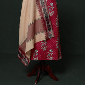 Sanganeri hand block print cotton 2pc unstitched dress