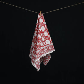 Sanganeri hand block print cotton scarf 06 - handcrafted