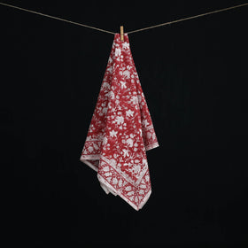 Sanganeri hand block print cotton scarf 11 - handcrafted