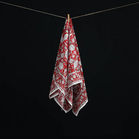Sanganeri hand block print cotton scarf 13 - handcrafted