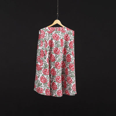 Sanganeri hand cotton wrap around skirt 58 - handcrafted