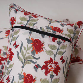Sanganeri hand block print pillow cover (set of 2) 03