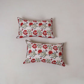 Sanganeri hand block print pillow cover (set of 2) 03