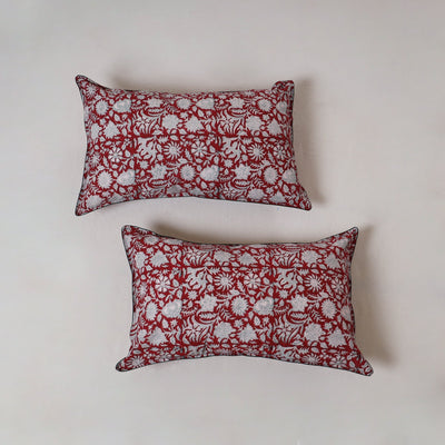 Sanganeri hand block print pillow cover (set of 2) 04