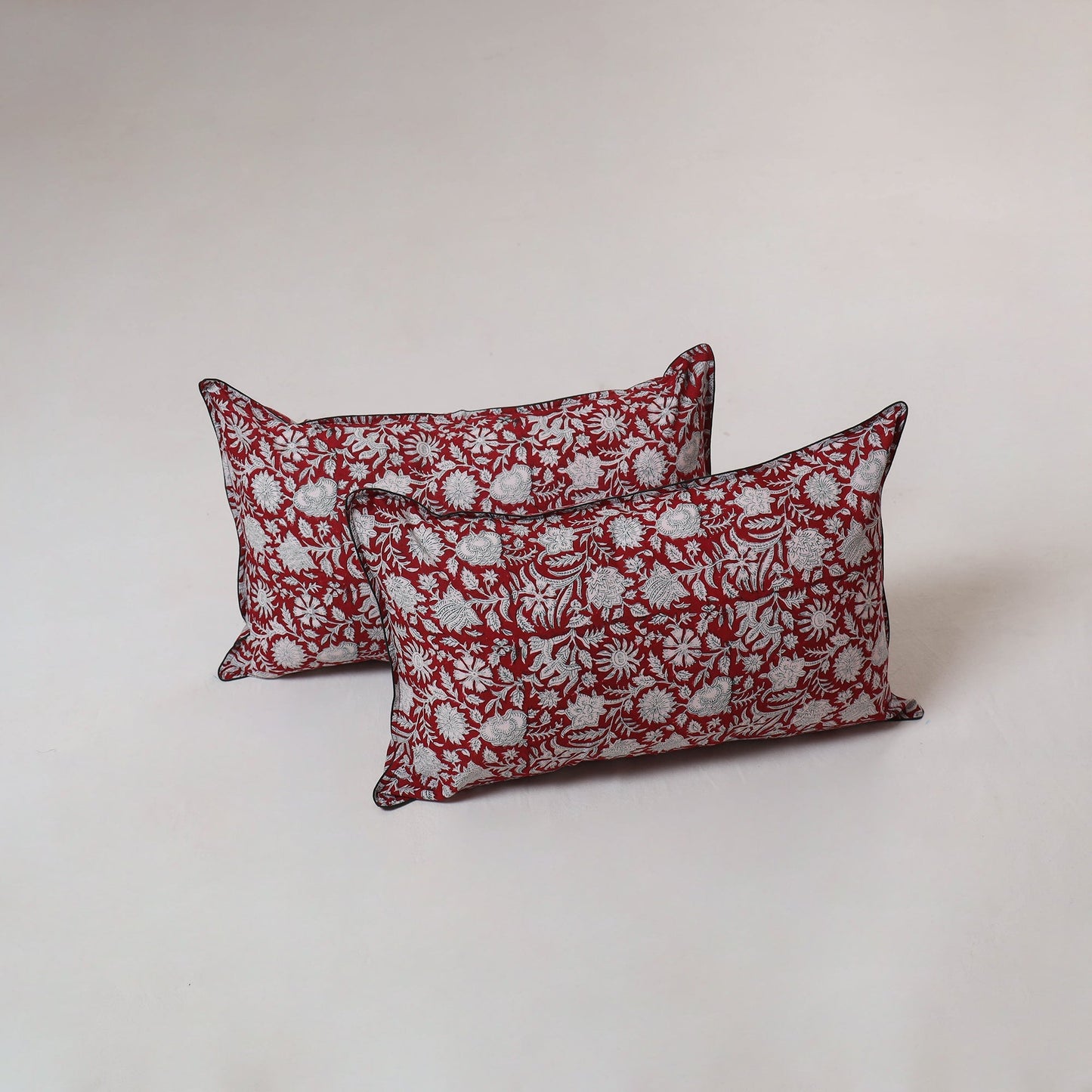 Sanganeri hand block print pillow cover (set of 2) 04