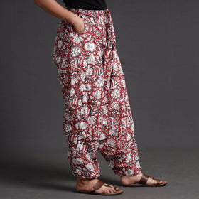  Sanganeri Block Printed Cotton Elasticated Salwar Online at iTokri.com