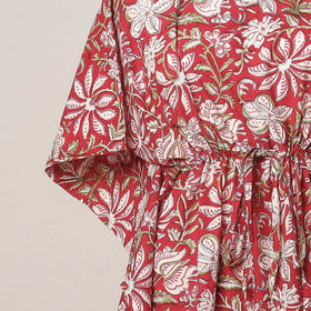 Buy Sanganeri Printed Cotton Kaftan with Tie-Up Waist l iTokri.com