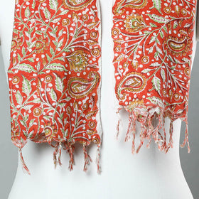 Buy Sanganeri Block Printed Cotton Stole with Tassels 47 Online at iTokri.com