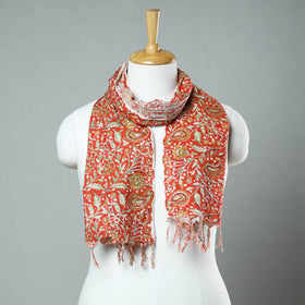 Buy Sanganeri Block Printed Cotton Stole with Tassels 47 Online at iTokri.com