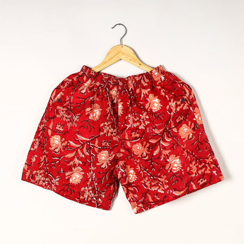  Sanganeri Block Printed Cotton Unisex Boxer/Shorts 