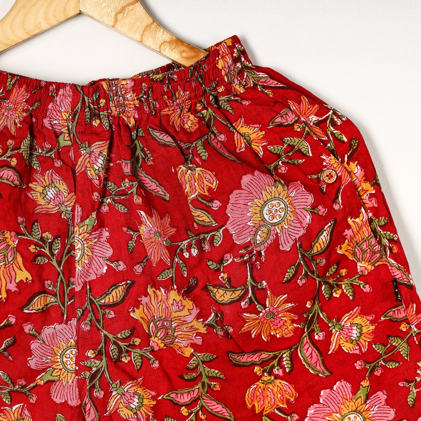 Buy Sanganeri Block Printed Cotton Unisex Boxer/Shorts Online at iTokri.com