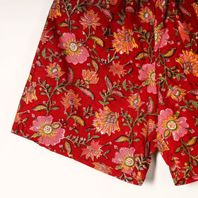 Buy Sanganeri Block Printed Cotton Unisex Boxer/Shorts Online at iTokri.com