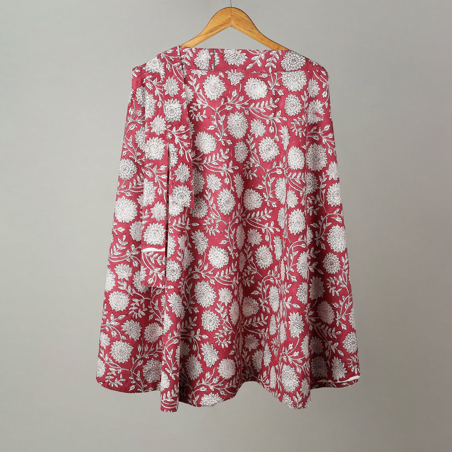 Buy Sanganeri Block Printed Cotton Wrap Around Skirt