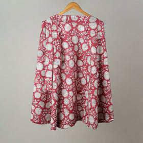 Buy Sanganeri Block Printed Cotton Wrap Around Skirt