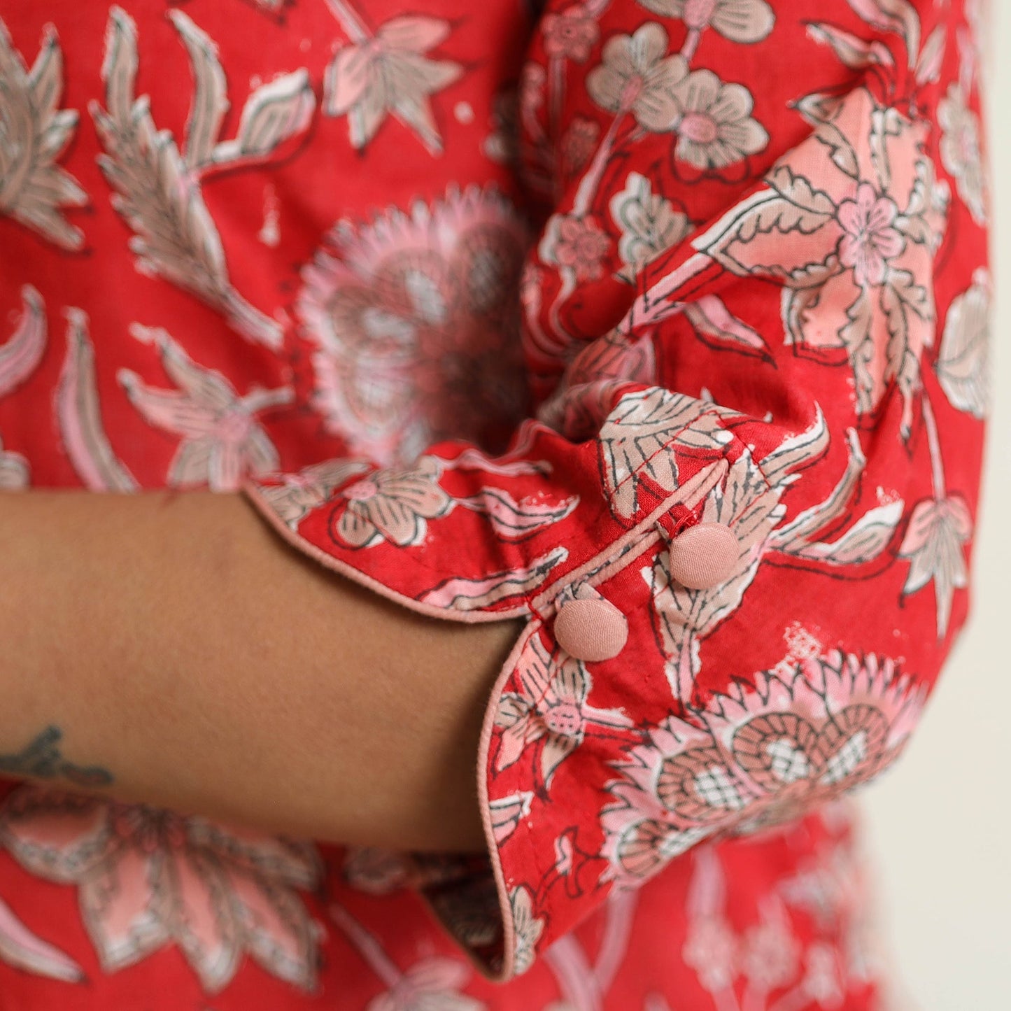  Sanganeri Block Printed Mul Cotton Straight Kurta 