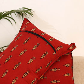 Red - set of 2 akola hand pillow covers 104 - handcrafted