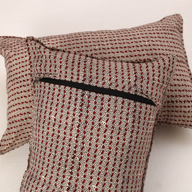 Set of 2 Red Bagh Block Print Cotton Pillow Covers