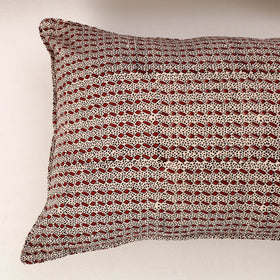 Set of 2 Red Bagh Block Print Cotton Pillow Covers