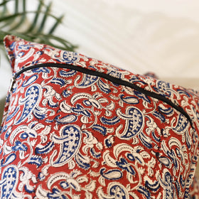 Buy Set of 2 Red Bagru Block Print Cotton Pillow Covers
