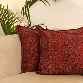 Red - set of 2 hand pillow covers 19 - handcrafted