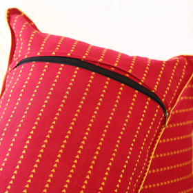Buy Set of 2  Red Jjacquard Cotton Pillow Covers