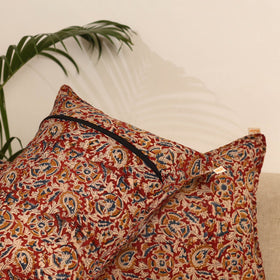 Red - set of 2 kalamkari hand pillow covers 31 - handcrafted