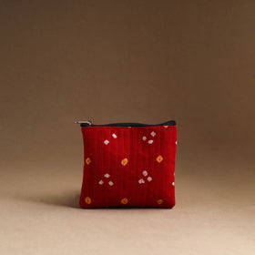 Red - set of 3 - handmade cotton utility pouches 12