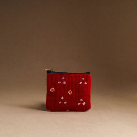 Red - set of 3 - handmade cotton utility pouches 12