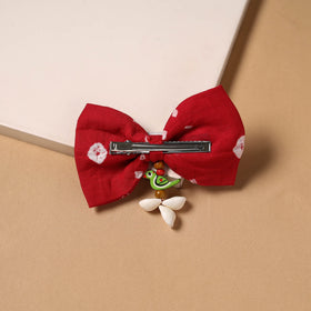 Shell work women’s bow hair clip 05 - handcrafted