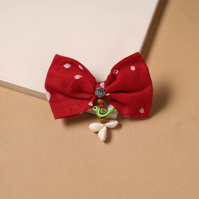 Shell work women’s bow hair clip 05 - handcrafted