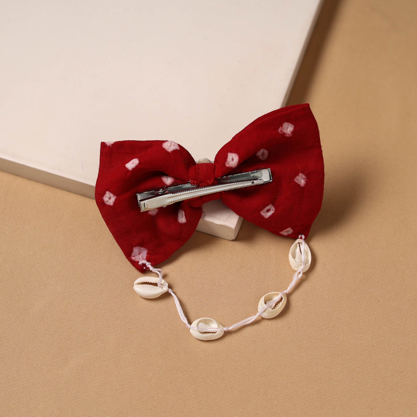 Shell work women’s bow hair clip 63 - handcrafted