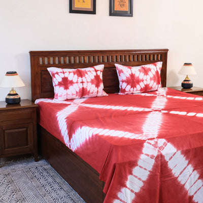  Tie & Dye Cotton Double Shibori Bed Sheet Set