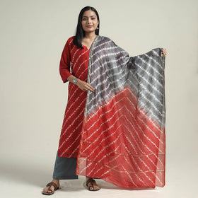 Shibori Kurta with Palazzo & Dupatta Set
