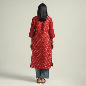 Shibori Kurta with Palazzo & Dupatta Set
