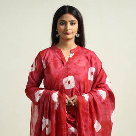 Shibori Kurta with Palazzo & Dupatta Set
